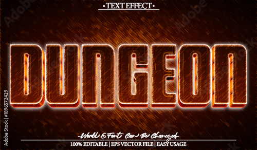  Dungeon Castle Dark Trap Treasure Vector Fully Editable Smart Object Text Effect