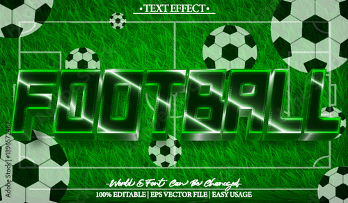  Football Goal Score Sports Vector Fully Editable Smart Object Text Effect