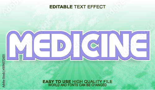  Medicine Health Hospital Care Vector Fully Editable Smart Object Text Effect