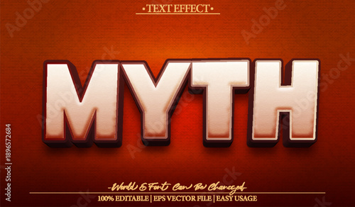  Myth Legend Folklore Tale Fantasy Vector Fully Editable Smart Object Text Effect