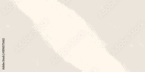 Abstract Vintage Halftone Hexagon Background. Abstract halftone background featuring hexagon and dot patterns with a vintage, distressed texture on a light beige surface.