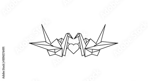 Origami Bat Animal Design.