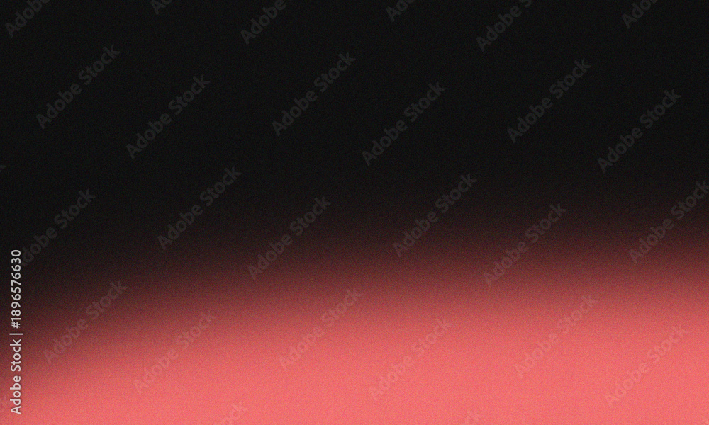 Fototapeta premium Abstract grainy background features a dramatic vertical color transition from deep black at the top fading smoothly into a vibrant reddish-pink hue below.