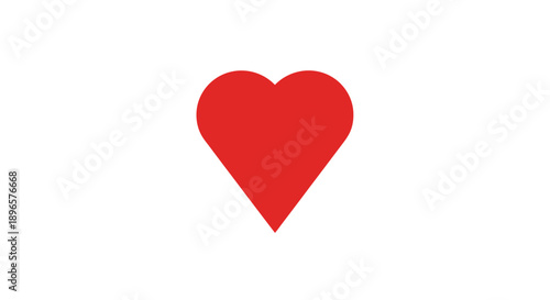 Red Heart Symbol Love Icon.