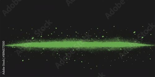An abstract green background features glowing particles in motion, blending Christmas light and winter snow patterns into a dark nature wallpaper with a liquid blue galaxy glow

