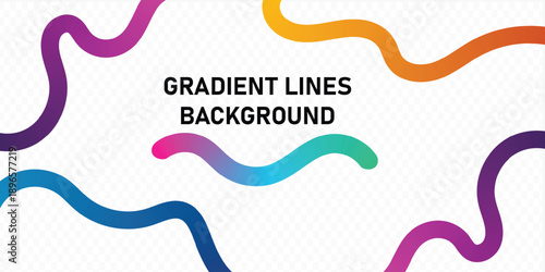 Abstract colorful line art background, Gradient line background, vector shape rainbow color line art background.