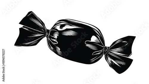 Elegant Candy Black Silhouette Vector Art and Illustration with Abstract Design Elements