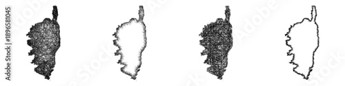 Sketch Corse map design set