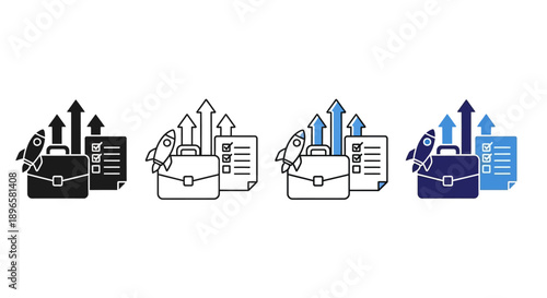 Collection of icons representing data transfer and analysis in various styles and colors, showcasing diverse design elements and techniques in a mix sheet format