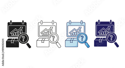Various people pushing shopping carts with graphs and stars, icons mix sheet style, vector illustration