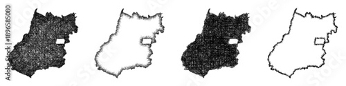 Sketch Goias map design set