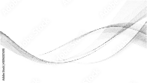 Abstract halftone wave, dotted gradient overlay, transparent png background Vector