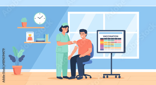 Medical Professional Administering Vaccination