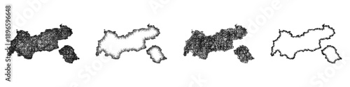 Sketch Tirol map design set
