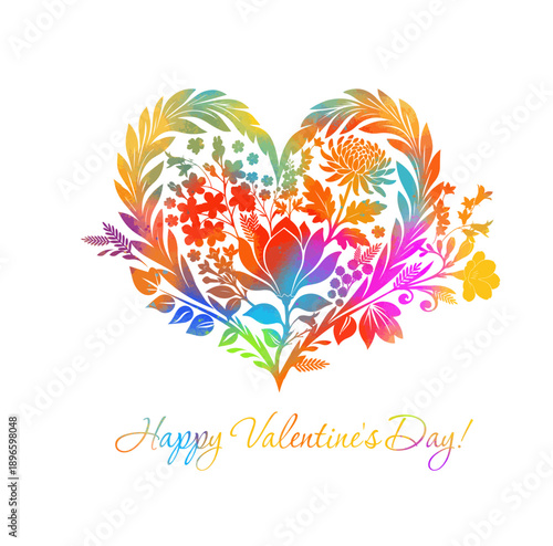 colored valentines day card with hearts, vector illustration, perfect for your holiday background, textile, greeting card, wrapping. Hand drawn. Not AI, vector illustration