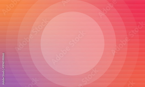 Abstract Geometric Background with Concentric Circles and Vibrant Multi-Color Gradient. Creative modern background. Clean minimalist geometric graphic. Wallpaper design. Vector