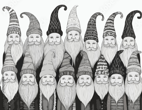 A cute minimalist black and white line drawing of a cartoon bear peeking over a line.