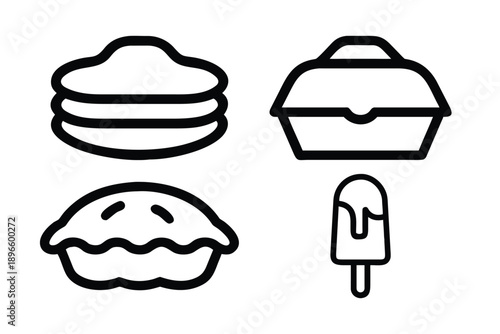 Simple Food Icons Set
