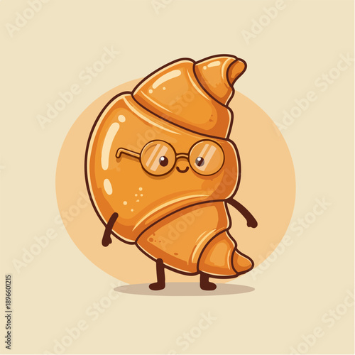 Mooncake Bread Cartoon Illustration