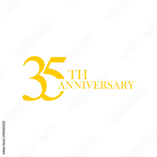 anniversary logo design, commemorative design, gold, elegant, decoration, happy, element, business, celebrating, vector, greeting, template, birthday, congratulation, symbol, year