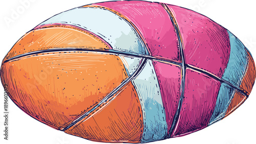 Dynamic Basketball Cartoon Style Vector Illustration for Sports Fans and Teams