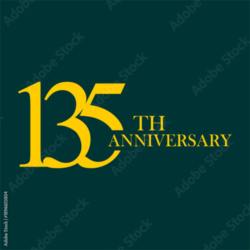 anniversary logo design, commemorative design, gold, elegant, decoration, happy, element, business, celebrating, vector, greeting, template, birthday, congratulation, symbol, year