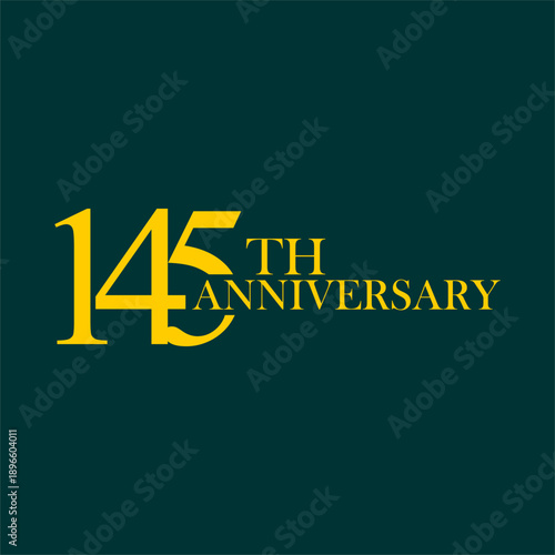 anniversary logo design, commemorative design, gold, elegant, decoration, happy, element, business, celebrating, vector, greeting, template, birthday, congratulation, symbol, year