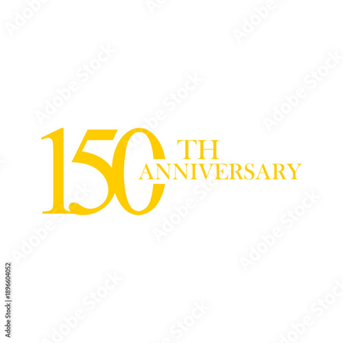 anniversary logo design, commemorative design, gold, elegant, decoration, happy, element, business, celebrating, vector, greeting, template, birthday, congratulation, symbol, year