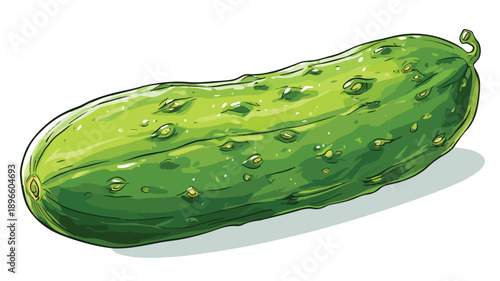 Cartoon Style Cucumber Clipart Vector Illustration for Creative Designs
