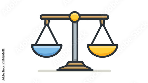 Modern Scales Vector Icon Sticker Illustration for Design Projects