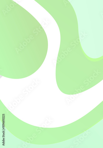 Abstract fluid background with organic curve style in light green and white colors  fresh natural feel