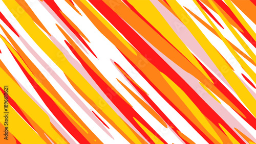 Abstract diagonal stripe background with warm brush style in orange and yellow colors  joyful energetic  vibe  for summer poster and banner design.