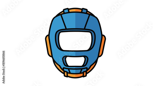 Welding mask with orange accents