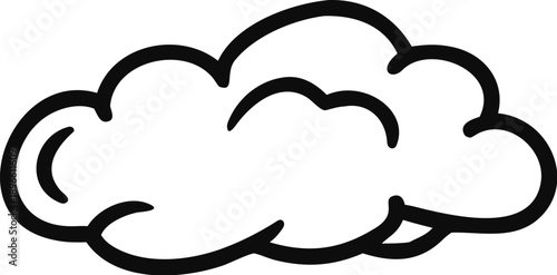 Cloud Icon Vector Illustration For Weather And Atmospheric Concepts