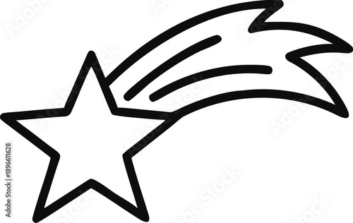 Shooting Star Icon Design Element Vector Illustration