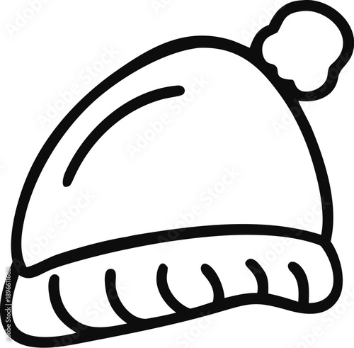 Winter Hat Icon Design Element Isolated Vector Illustration