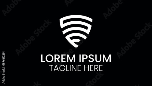 Stylish WiFi logo template for technology and connectivity concepts.