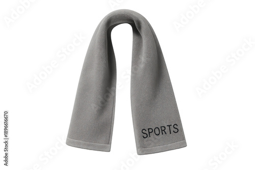 Gray sports towel for gym and workout activities