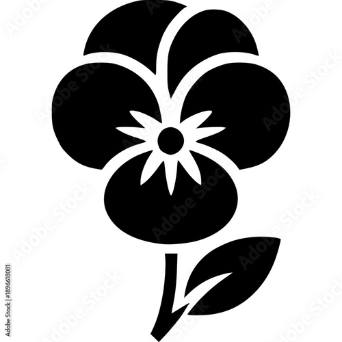Pansy Flower Icon Vector