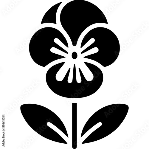 Pansy Flower Icon Vector