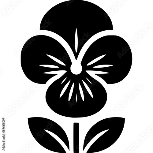 Pansy Flower Icon Vector