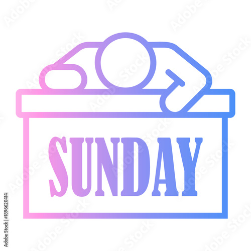 workaholic Line Gradient Icon