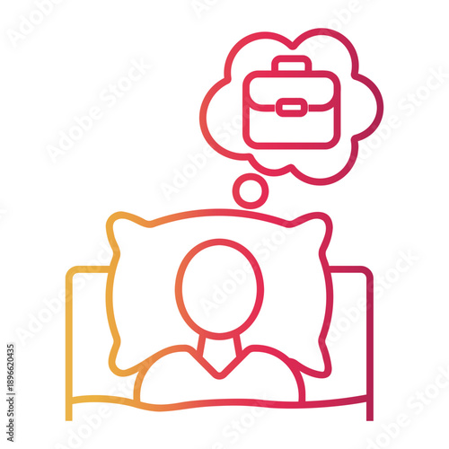 workaholic Line Gradient Icon