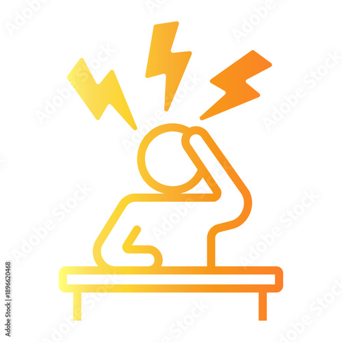 workaholic Line Gradient Icon