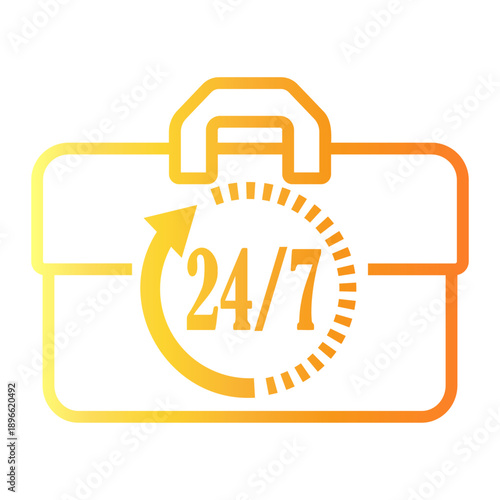 workaholic Line Gradient Icon