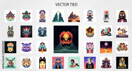 vector illustration of a set