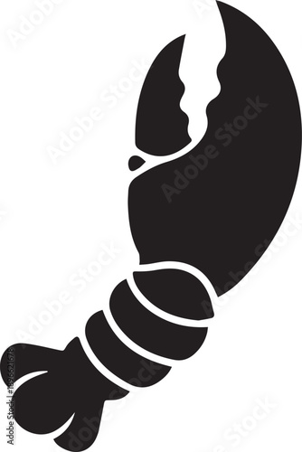 Gourmet Lobster Claw Silhouettes for Seafood Markets and Coastal Dining.eps