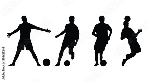 Black and white soccer sports game 