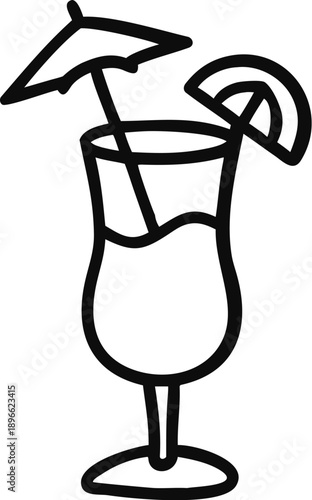 Simple Drink With Umbrella