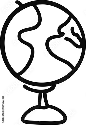 Simple World Globe Drawing